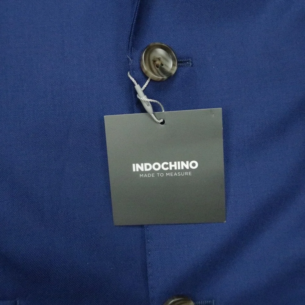Indochino Blazer Mens 38R Blue Single Breasted Wool Cashmere Luxury Jacket NWT‎
